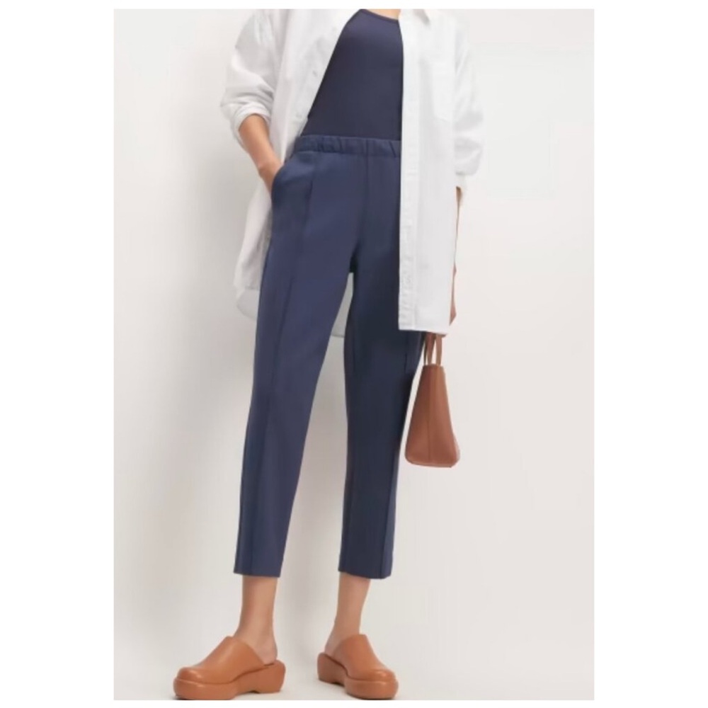 Everlane Pull on Straight Leg Pull On Pants XS Blue